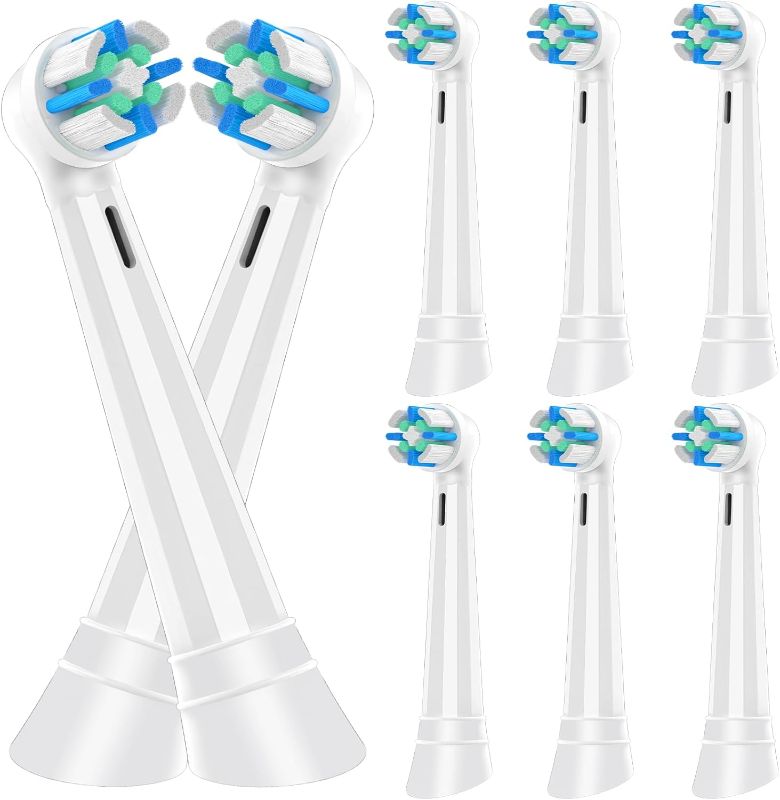 Photo 1 of 8 Pack iO Replacement Heads Compatible with Oral B iO, for Oral B iO 2/3/4/5/6/7/8/9/10 Series Toothbrushes, Medium Bristles, Soft Yet Effective, White
