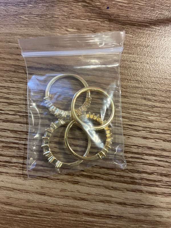 Photo 1 of LOLIAS 14K Gold Plated Stackable Rings for Women Non Tarnish - Dainty Cubic Zirconia Wedding Bands Ring Set Minimalist Trendy Statement Engagement Promise Thumb Rings Stacking Size 5-10
