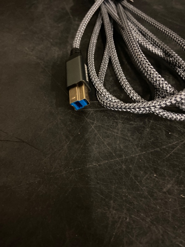 Photo 1 of AkoaDa USB 3.0 Cable (10FT), Durable Nylon Braided USB A to USB B Cable Compatible with Printers, Monitor, Docking Station, External Hard Drivers, Scanner, Hub and More Devices(Grey)
