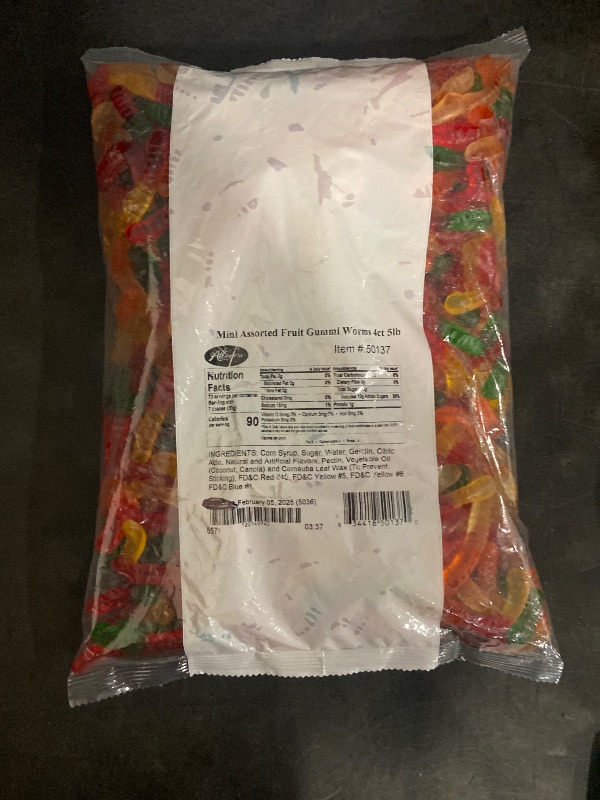 Photo 1 of Albanese Candy, Mini Assorted Fruit Gummi Worms, 5-pound Bag