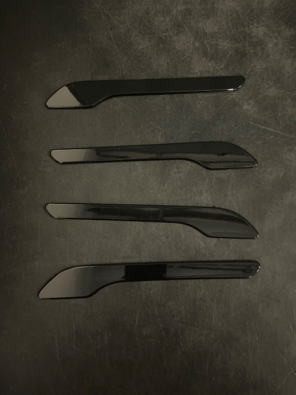 Photo 1 of Door Handle Cover FIt for Tesla Model 3/Model y 2017-2025,Carbon Fiber Door Handle Wrap for Tesla Protection Accessories (Gloss Black Pattern)
