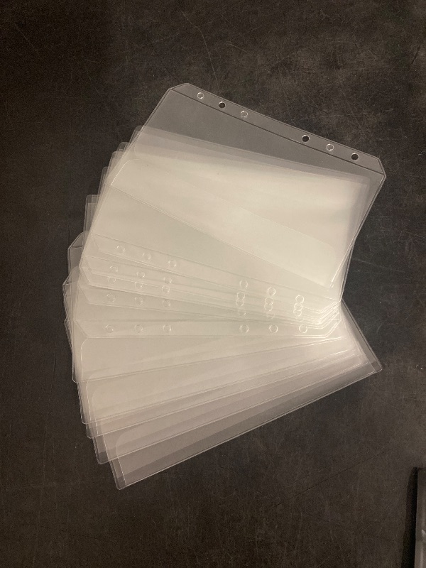 Photo 1 of Antner 12PCS A6 Binder Pockets No Zipper Cash Envelopes for A6 6-Ring Binder, Zipless Money Folder Organizer Bill Pouches Business Card Sleeves Notebook Fillers Insert Pages for Cash Stuffing Binder