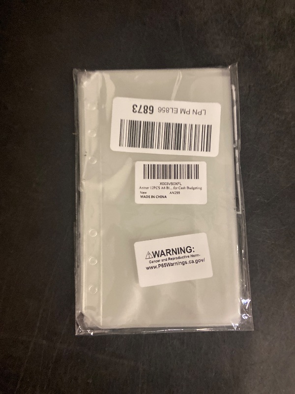 Photo 1 of Antner 12PCS A6 Binder Pockets No Zipper Cash Envelopes for A6 6-Ring Binder, Zipless Money Folder Organizer Bill Pouches Business Card Sleeves Notebook Fillers Insert Pages for Cash Stuffing Binder