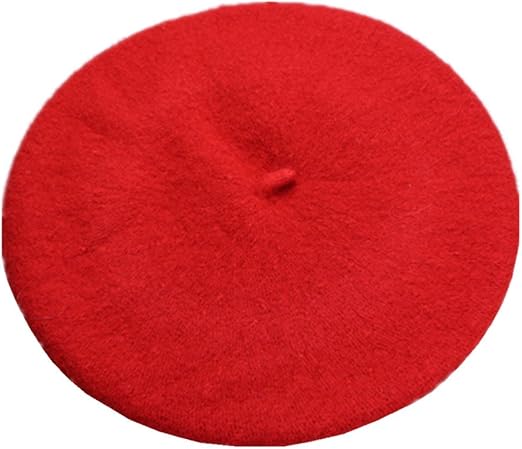 Photo 1 of Kids Girls Boys Solid Color Classic French Style Beret Beanie Hat