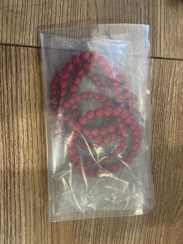 Photo 1 of 5 Pcs Faux Pearl Bracelet Set for Women Beaded Stretch Strand Bracelets for Bridesmaid,Bridal,Party Jewelry