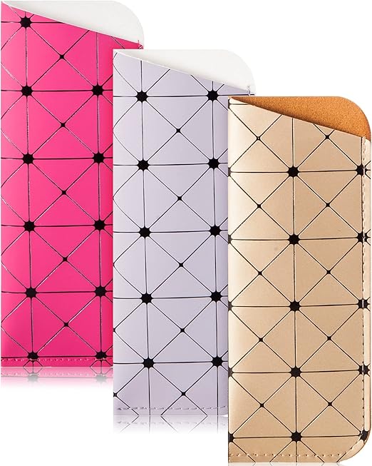 Photo 1 of 6 Pack Reading Glasses Pouch - Soft Eyeglasses Bag Portable Cloth Eyewear Case