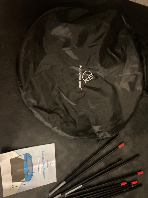 Photo 1 of Dog Playpen,Pet Playpen,Foldable Puppy Cat Playpen, Portable Exercise Kennel Tent Crate,Water-Resistant Breathable Shade Cover,Indoor Outdoor Travel Camping Use for Small Animals with Carrying Case(M)