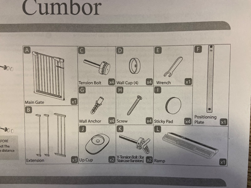 View 7 of Cumbor 29.7-46" Baby Gate for Stairs, Mom's Choice Awards Winner-Auto Close Dog Gate for The House, Gifts for Mom, Easy Install Pressure Mounted Pet Gates for Doorways, Black