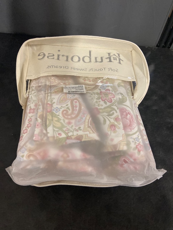 Photo 1 of (K) Pink Paisley Floral Bed Sheets Set 100% Cotton Percale Sheets King Size Green Leaves Printed Boho Sheets, Soft & Breathable Shabby-Chic Luxury Vintage Deep Pocket Fitted Sheet 17.5" 4 Pcs