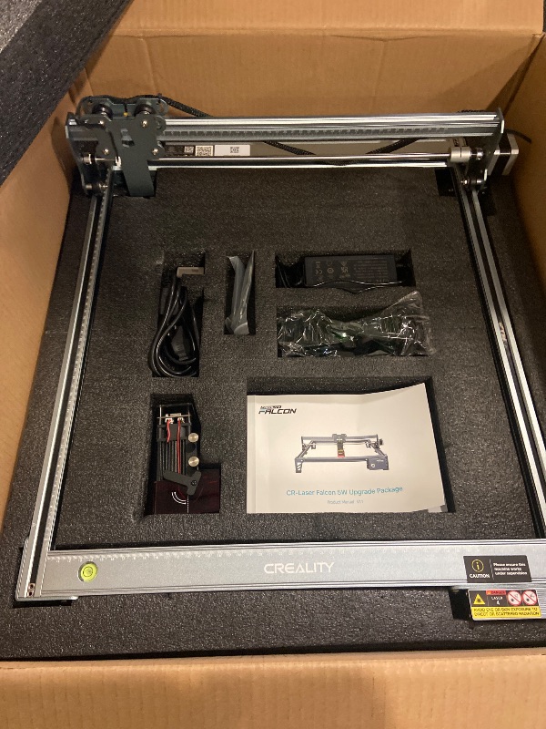 Photo 1 of Creality Falcon 5W Laser Engraver Machine with Honeycomb Laser Bed 500x500, 10000mm/min, 72W High-Precision Laser Cutter for Wood, Acrylic, and Metal, Easy Setup and Out-of-The-Box
