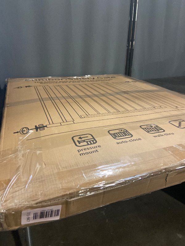 Photo 1 of Cumbor 36" Extra Tall Baby Gate for Dogs and Kids with Wide 2-Way Door, 29.7"- 46" Width, and Auto Close Personal Safety for Babies and Pets, Fits Doorways, Stairs, and Entryways, White