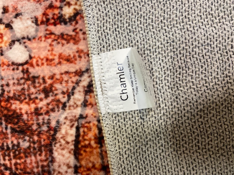 Photo 1 of 9x12 Washable Area Rug Boho Chic Medallion Distressed Design Non-Shedding Easy Care Ideal for High Traffic Areas in Rug for Living Room Bedroom Office Coffee Table Large Carpet