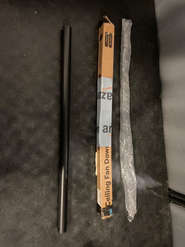 Photo 1 of 24 inch Ceiling Fan Downrod with Extension Cord, 2 FT Black Downrod for Ceiling Fan, 1 inch Outside Diameter, Ceiling Fan Boom Suitable for a Wide Range of Fans (Black, Not Threaded)
