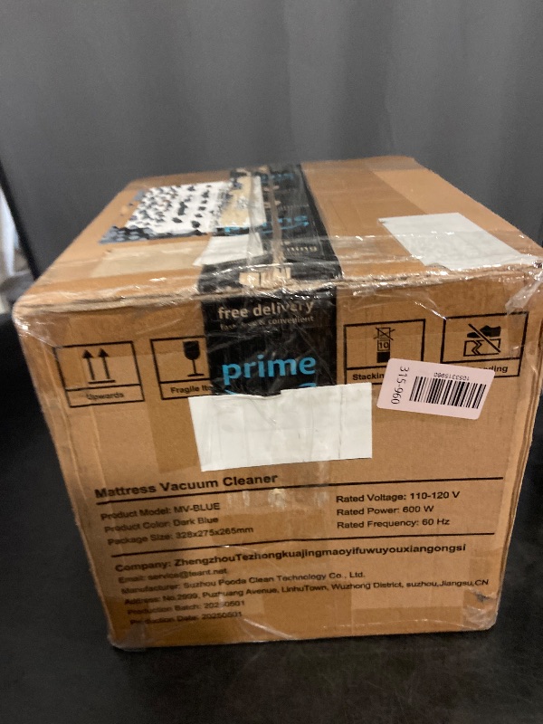 Photo 1 of Mattress Vacuum Bed Vacuum Cleaner with 253.7nm UV-C Light, Hyper Helix Motor with 16kPa Strong Suction & 33000 RPM/Min Tapping, HEPA Filter, 149 Heat & Ultrasonic & Anion for Bed and Pet