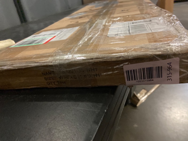 Photo 1 of 12 Inch Deep Floating Shelves, 36" W x 12" D Wood Floating Shelves for Wall, Large Storage Space Wall Mount Shelf with Invisible Brackets for Living Room Kitchen Bathroom, 1 Pack, White
