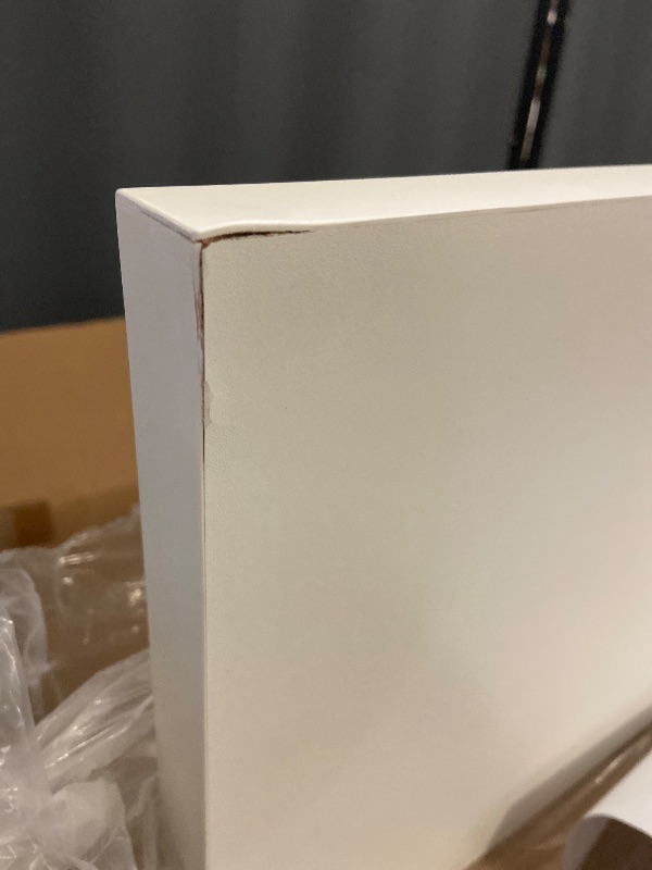 Photo 1 of 12 Inch Deep Floating Shelves, 36" W x 12" D Wood Floating Shelves for Wall, Large Storage Space Wall Mount Shelf with Invisible Brackets for Living Room Kitchen Bathroom, 1 Pack, White
