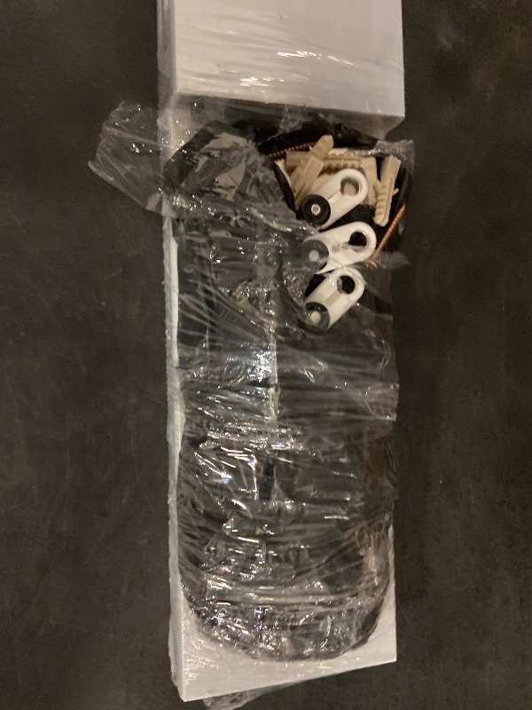 Photo 1 of 110.23in Double Row Curtain Tracks, Heavy Duty Drop Curtain Rails, Aluminum Alloy Ceiling Drape Track Set for Living Room Bedroom Hospital (White, 2.8m)