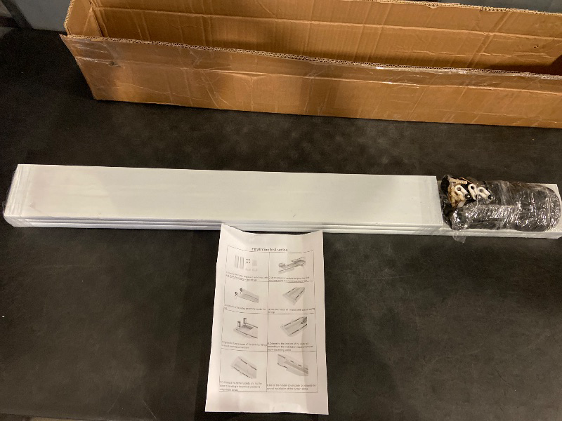 Photo 1 of 110.23in Double Row Curtain Tracks, Heavy Duty Drop Curtain Rails, Aluminum Alloy Ceiling Drape Track Set for Living Room Bedroom Hospital (White, 2.8m)