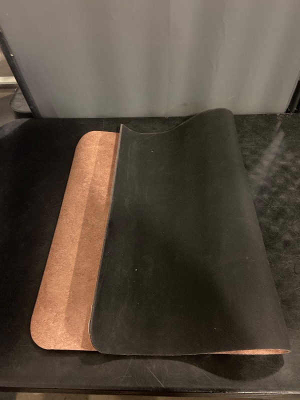 Photo 1 of Cork Desk Mat - Desk Pad for Office and Home - Desk Organization and Accessories - Ideal for Large Mouse Pad and Desk Mats on Top of Desks(Black, 35 inch x 24inch)