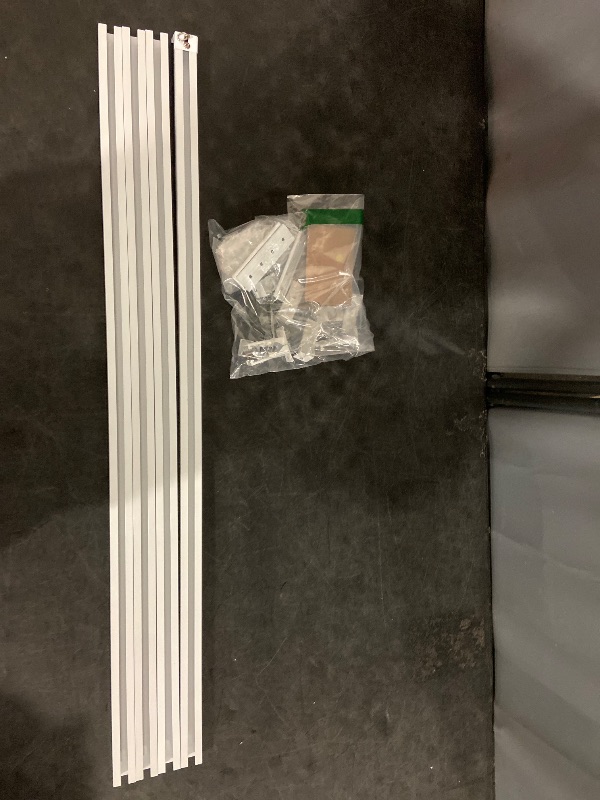 Photo 1 of Curtain Tracks Ceiling Wall Mounted Heavy-Duty Curtains Rails Room Divider Curtain Track for Living Room Bedroom Room Shower Divider White 3ft To 12 ft
