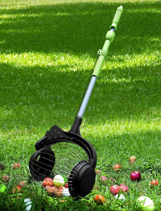 Photo 1 of Nut Gatherer for Walnuts with 1.8-Gallon Capacity, No-Bend Emptying Design?Acorn Picker Upper Roller Suitable for 1.2"-3.6" Walnuts,Chestnuts, Fallen Apples & Tennis Balls(No Small Acorns)