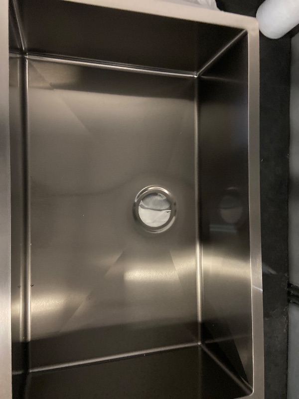 Photo 1 of 30" Atlas Stainless Steel Farmhouse Sink - Curved Apron - Gunmetal Black