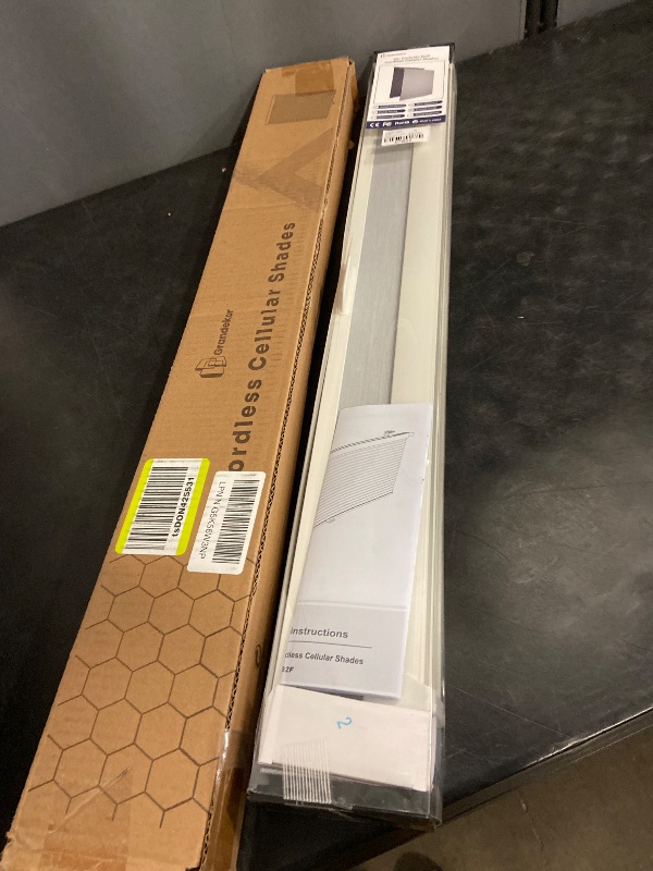 Photo 1 of Grandekor No Drill No Tools Cordless Cellular Shades,21" W x 36" H,Blackout Honeycomb Blinds for Indoor Windows,UV Protection Privacy No Drill Blinds for Home,Door,White