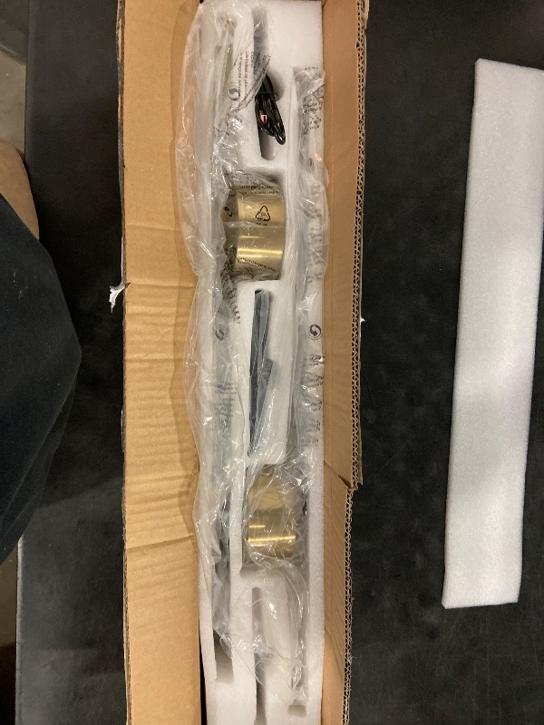 Photo 1 of Battery Operated Modern Wall Sconces, Dimmable Wireless Wall Light Set of Two with Remote Control, 3 Color Temperatures, Rechargeable LED Wall Sconce for Bedroom, Living Room, Hallway, 23.6 Inch Brass