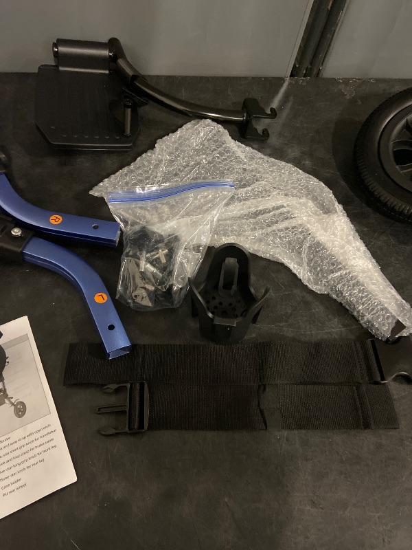 Photo 1 of BigAlex Rollator Walker with Seat,2 in 1 Rollator Walker Transport-Wheelchair,10" All-Terrain Wheel for Outdoor & Indoor Use,Wider Seat for Users,Wheelchair Combo-Lightweight,Blue
