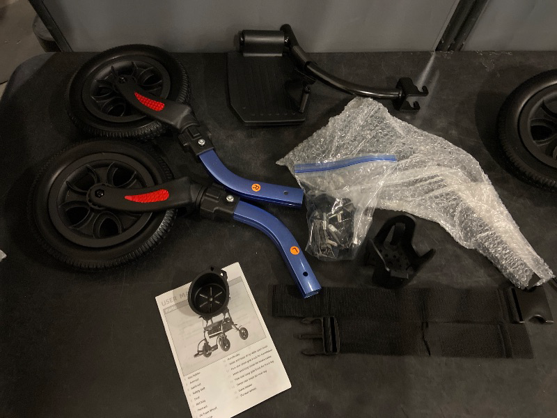 Photo 1 of BigAlex Rollator Walker with Seat,2 in 1 Rollator Walker Transport-Wheelchair,10" All-Terrain Wheel for Outdoor & Indoor Use,Wider Seat for Users,Wheelchair Combo-Lightweight,Blue
