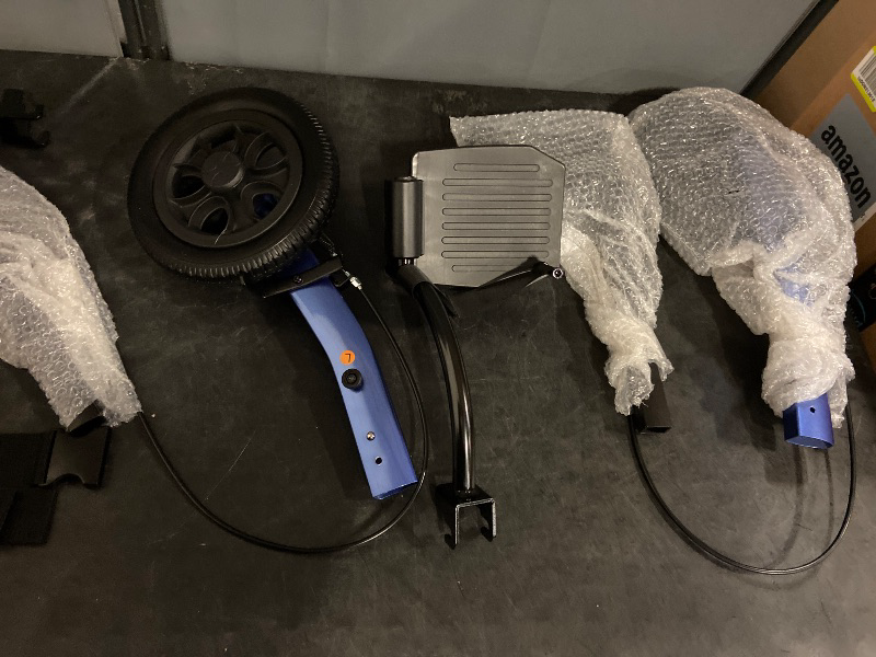 Photo 1 of BigAlex Rollator Walker with Seat,2 in 1 Rollator Walker Transport-Wheelchair,10" All-Terrain Wheel for Outdoor & Indoor Use,Wider Seat for Users,Wheelchair Combo-Lightweight,Blue
