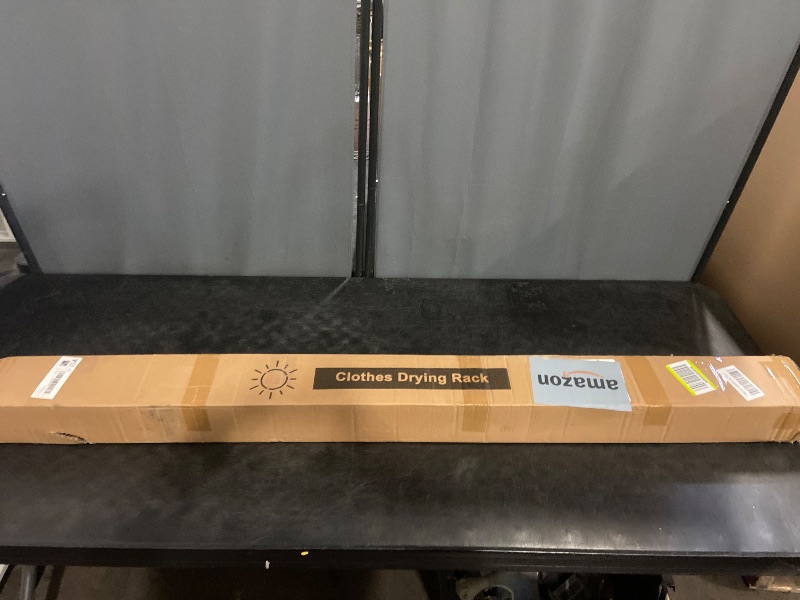 Photo 1 of Clothes Drying Rack 63 Inches Folding Indoor Outdoor, Drying Rack Clothing Collapsible, Foldable Portable Laundry Drying Rack, Heavy Duty Laundry Hanger Dryer Rack, with 20 Hooks 12 Clips
