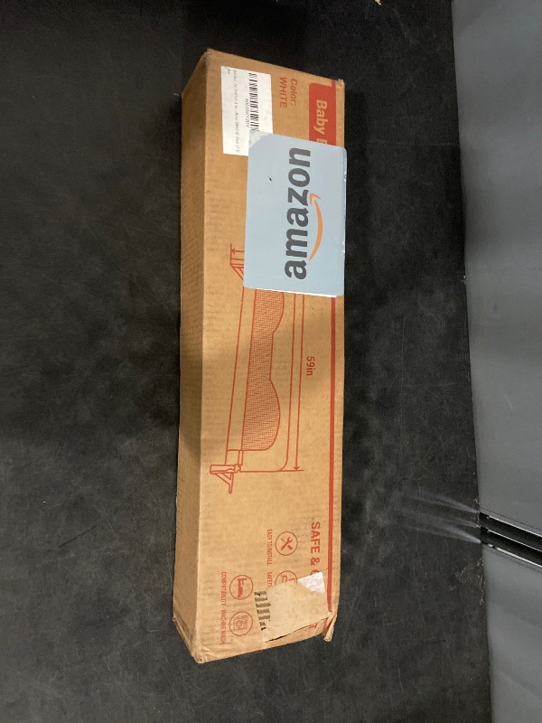 Photo 1 of Bed Rail for Toddlers, 59 Inch Swing Down Toddler Bed Rails with Wider U-Shape Base, Breathable Baby Bed Rail Guard for King, Queen, Full, Twin Bed Rail for Baby
