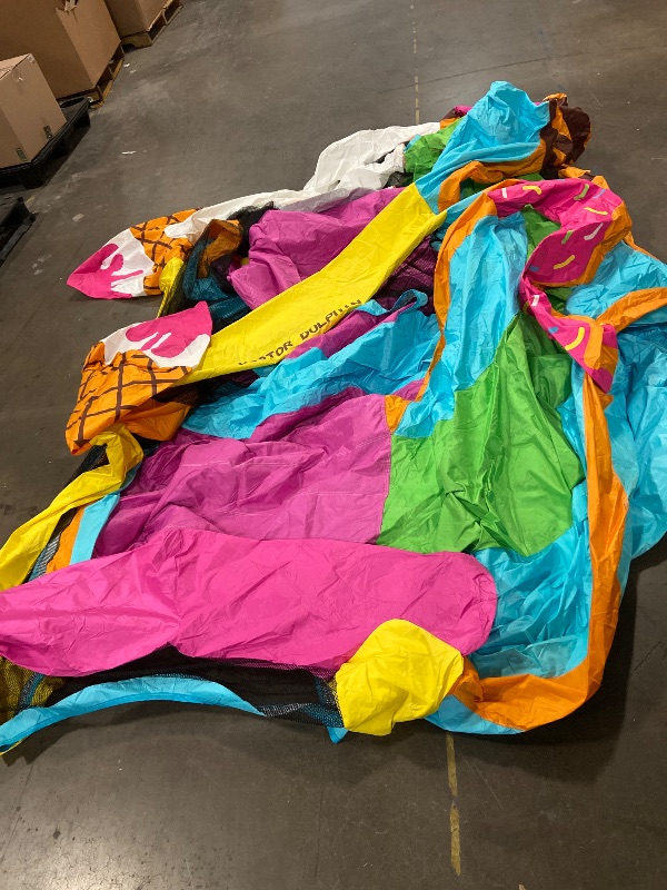 Photo 1 of Doctor Dolphin Inflatable Bounce House with Air Blower, Bouncy Castle for Toddlers, Kids Jumping and Slide Castle for Indoor & Outdoor