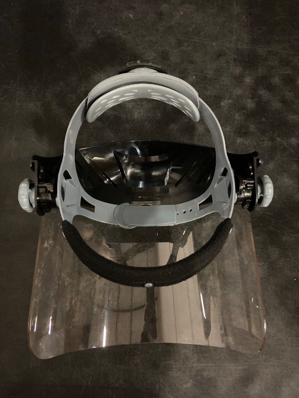 Photo 1 of Jackson Safety Lightweight MAXVIEW Premium Face Shield - Mask with 370 Speed Dial Ratcheting Headgear, ANSI Z87.1, for Work, Grinding, Cutting - Uncoated - Clear Tint
