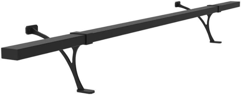 Photo 1 of Foot Rail Kit - Railing Hardware Undercounter Mount Hardware Improve Comfort and Stability for Indoor and Outdoor Heavy Duty Steel Square Tube Railings. (Black, 4 Feet)
