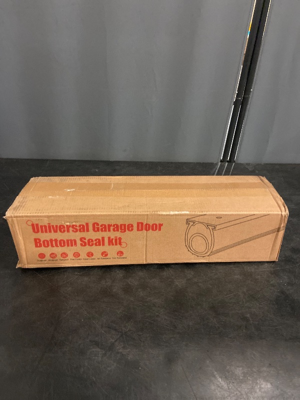 Photo 1 of Garage Door Seals Bottom Rubber – 10FT EPDM Weatherproof Seal with Pre-Drilled Aluminum Track Retainer Kit, Fits 8-20FT Doors, Rodent Proof, Noise Reducing (1.57" Width, Black)
