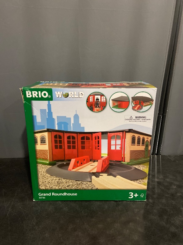 Photo 1 of BRIO World - 33736 Grand Roundhouse - Ultimate Train Set Accessory | Accommodates 5 Trains | Rotating Switch Turntable | Compatible with All Railway Toys | Perfect for Kids Ages 3+
