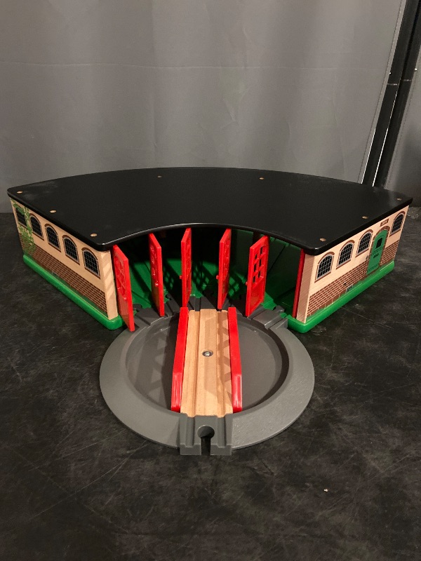 Photo 1 of BRIO World - 33736 Grand Roundhouse - Ultimate Train Set Accessory | Accommodates 5 Trains | Rotating Switch Turntable | Compatible with All Railway Toys | Perfect for Kids Ages 3+
