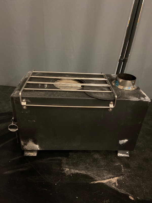 Photo 1 of Hot Tent Stove,AVOFOREST Wood Burning Stove,Small Wood Stove with 7 Stainless Chimney Pipes for Outdoor Heating & Cooking, Ice Fishing, Hunting