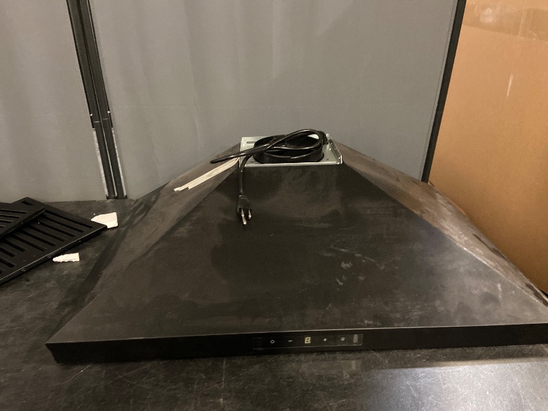 Photo 1 of FIREGAS Black Range Hood 30 inch, 450 CFM Wall Mount Range Hood with Ducted/Ductless Convertible, Gesture Sensing Control & Touch Control Kitchen Hood Vent, Baffle Filters, Charcoal Filters