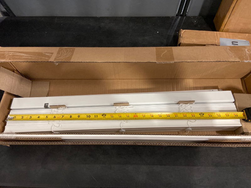 Photo 1 of ARLO BLINDS Faux Wood Blinds with Crown Valance - 28.5" Width x 60" Height, White, Cordless Window Blinds & Shades - Blinds for Indoor Windows, 2" Faux Wooden Blinds for Home, Window Shades
