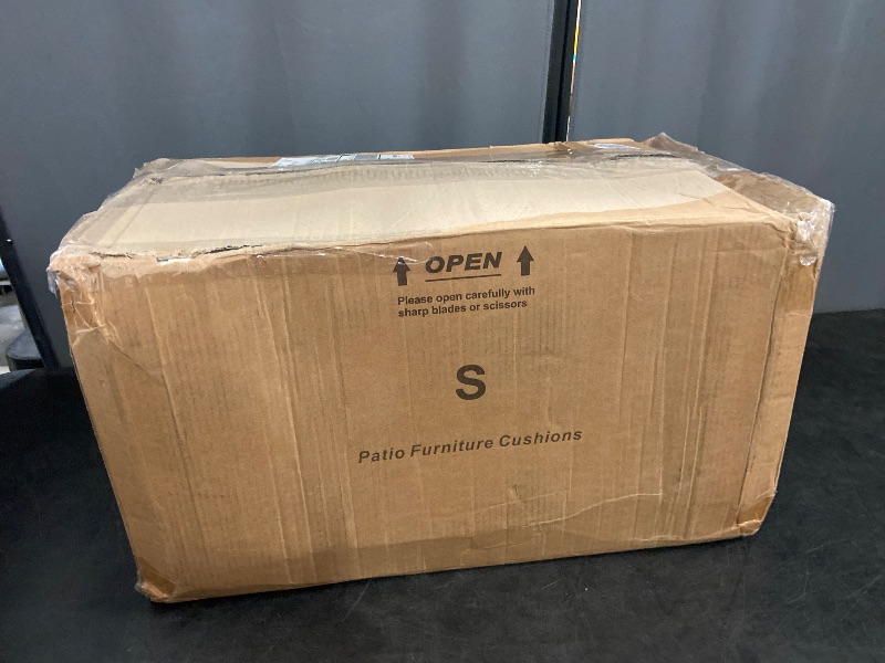 Photo 1 of Outdoor Chair Cushions Set of 4, Waterproof Backrest and Deep Seat Cushion Set for Patio Furniture, Outdoor Sofa Replacement Cushions with Removable Cover, 24 x 24 Inch, Cream
