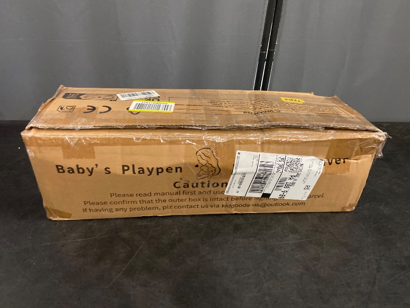 Photo 1 of Dripex Baby Playpen, 47×47 Inch Small Playpen for Babies, Enhanced Safety Baby Play Yard for Indoor & Outdoor, Infant Play Pen with Soft Breathable Visible Mesh, Anti-Fall Design & Easy Setup, Grey