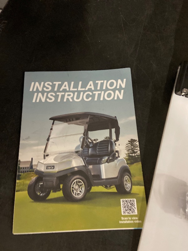 Photo 1 of Golf Cart Windshield for Club Car Precedent,Tempo,Onward 2004-up Gas/Electric Golf Carts, Foldable PC UV Resistant Clear Club Car Windshield (37.59"W x 33.96"H)