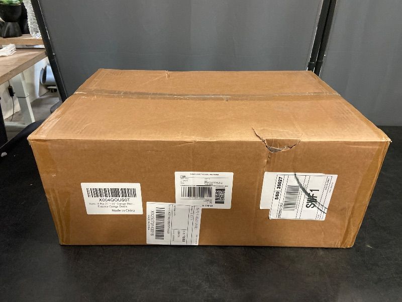 Photo 1 of 4 Pcs Garage Door Windows, Replacement Vinyl Garage Door Windows Inserts Kit for 1.3'' Thick Door Frame with UV Resistant Resin Glass, Window Inserts for Exterior Garage Doors(20.75x13.77'')
