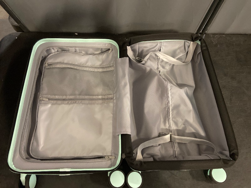 Photo 1 of  Hard Luggage with Spinner Wheels, ABS Hardshell,, Mint Green (Mint Green)
