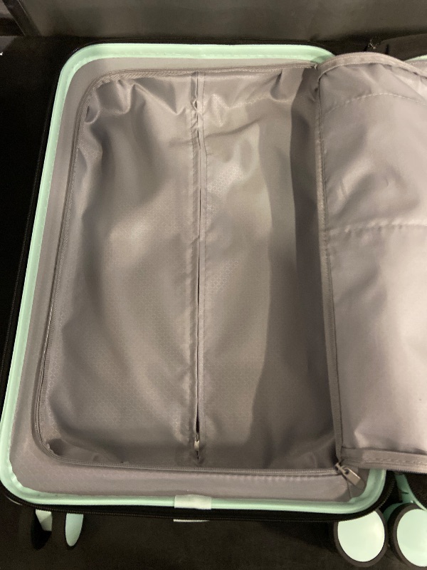 Photo 1 of  Hard Luggage with Spinner Wheels, ABS Hardshell,, Mint Green (Mint Green)
