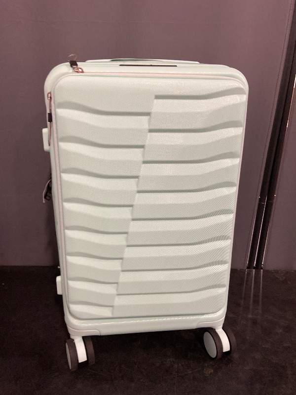 Photo 1 of  Hard Luggage with Spinner Wheels, ABS Hardshell,, Mint Green (Mint Green)
