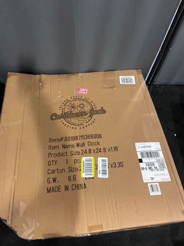 Photo 1 of Large Decorative Vintage Worn Wall Clock - Big Farmhouse, Rustic, Coastal Decor - 25 inches for Living Room or Bedroom - Battery Operated
